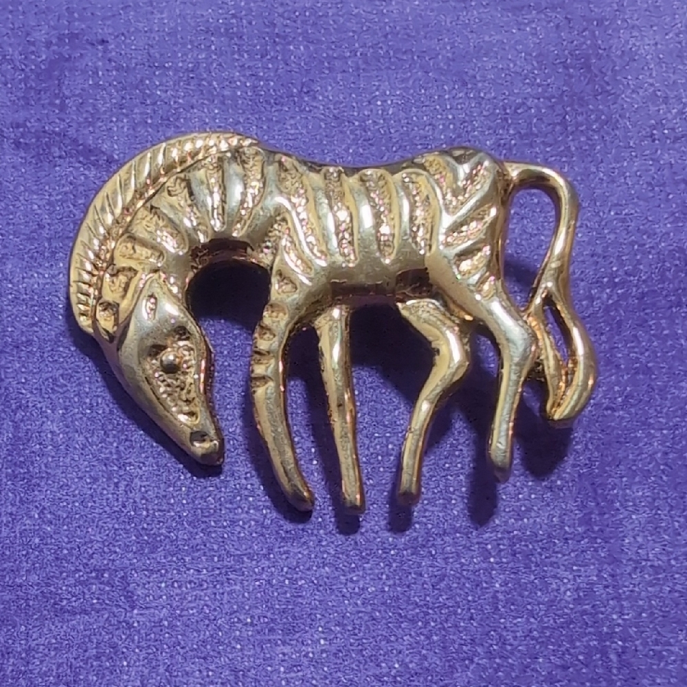 Luxurious Gold Zebra Figurine by [Brand]